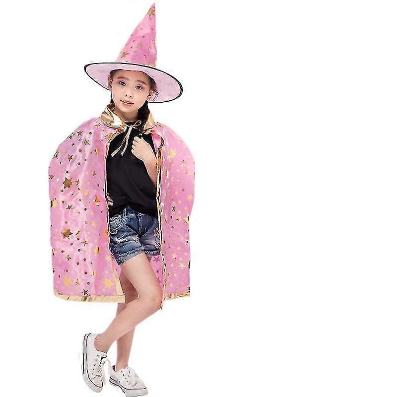 Halloween Cloak Children's Day Masquerade Show Dress Up Satin Cloak Five-Star Cloak Cloak Set