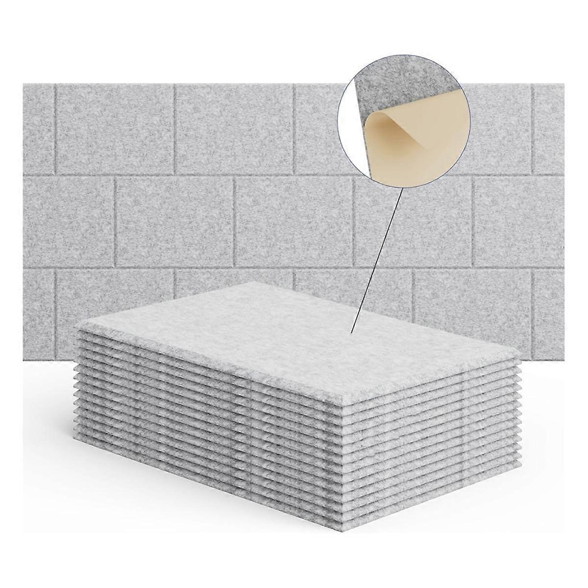 15包12x8x4英寸声学墙板，自粘式吸音板，适用于录音室