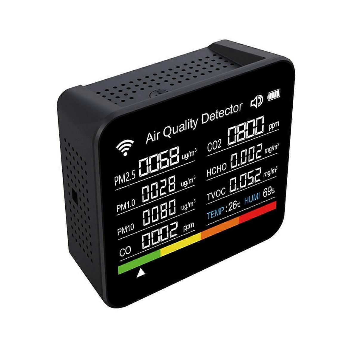 14 in 1 Air Quality Monitor Tuya WIFI CO/CO2 Detector Real Time Monitoring BIG Display Home Air Tes