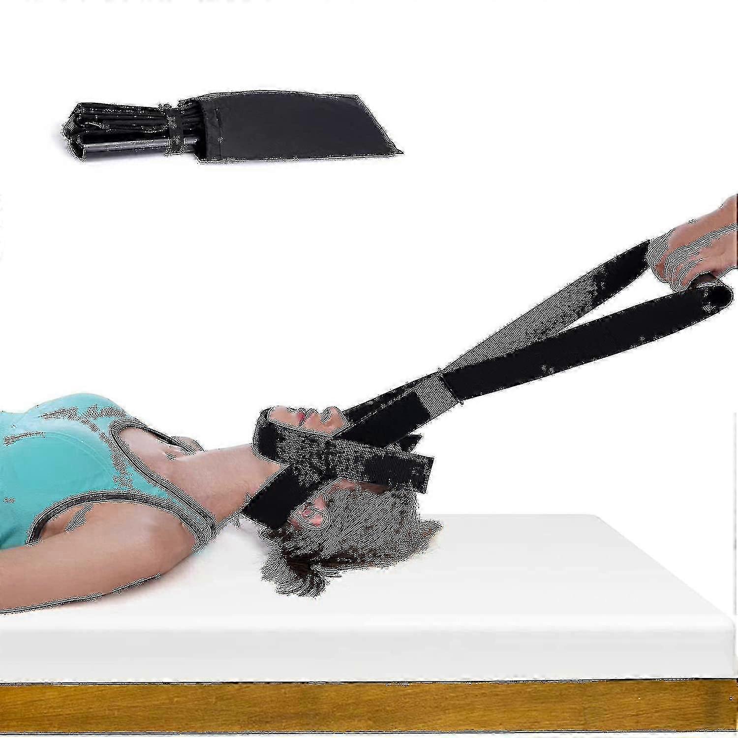 حزام نقالة الرقبة ، أداة تخفيف الضغط بتقويم العمود الفقري مع حزام الذقن. جهاز جر عنق الرحم[hs]