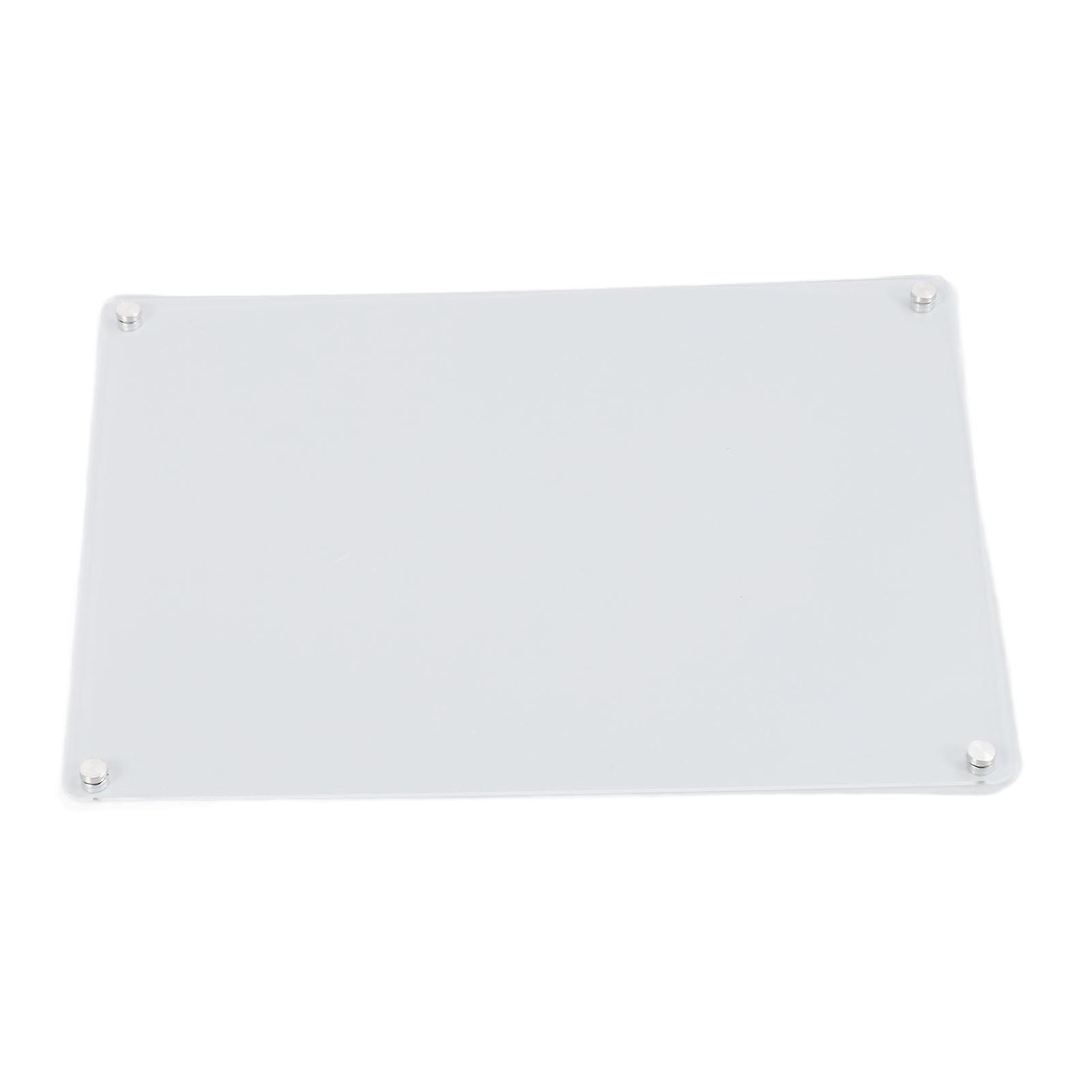 Acrylic Dry Erase Board Clear Rounded Edges Magnetic Installation Blank Memo Dry Erase Whiteboard for Office School Home 40x30cm