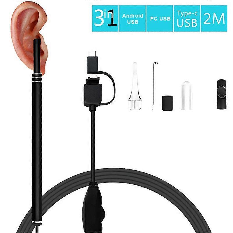5.5mm USB Ear Pick Endoscope Mini Camera Ear Cleaner Borescope Support Mobile Phone System New