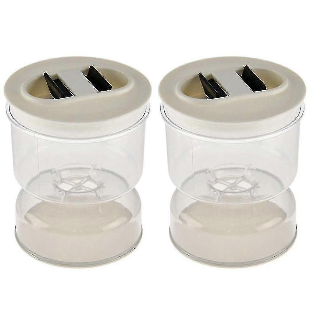 2x Pickles Jar Dry And Wet Dispenser Pickles And Olives Hourglass Jar Container For Home Kitchen Se