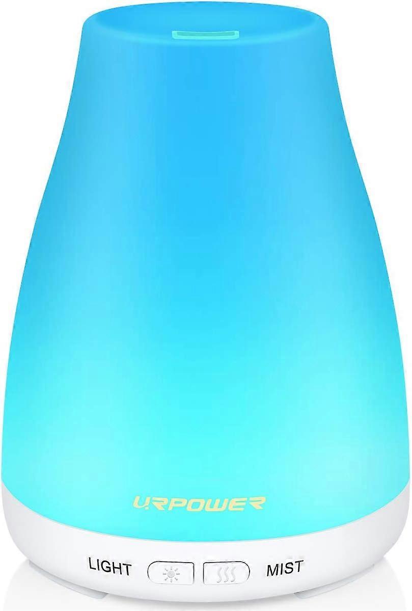 2nd Version Essential Oil Diffuser with Adjustable Mist Mode Waterless Auto Shut-Off and 7 Color LED Lights for Home Office, One Size (Pack of 1), Whi