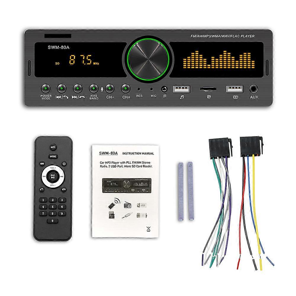 Car Stereo Audio Multimedia Player Remote control function 60Wx4 TF/USB/AUX/FM/BT