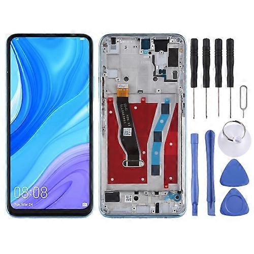 Huawei P smart Pro 2019用フレーム付きLCDスクリーンとデジタイザーフルアセンブリ(青)