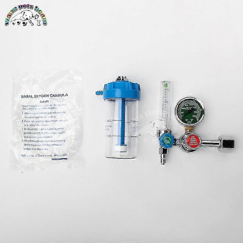 Oxygen Inhaler Meter Regulator Flow Gauge Oxygen Inhaler For Dog Cat Pet Human Veterinary Instrument