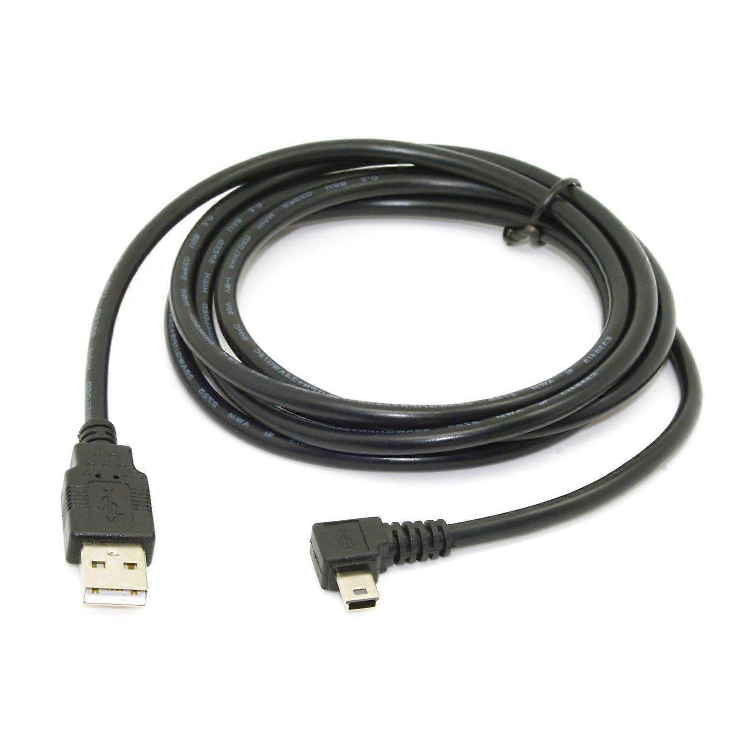 1.8m μίνι αρσενικό 90 βαθμό τύπων Β USB Β αριστερά υπό γωνία στο αρσενικό μαύρο χρώμα καλωδίων στοιχείων USB 2.0