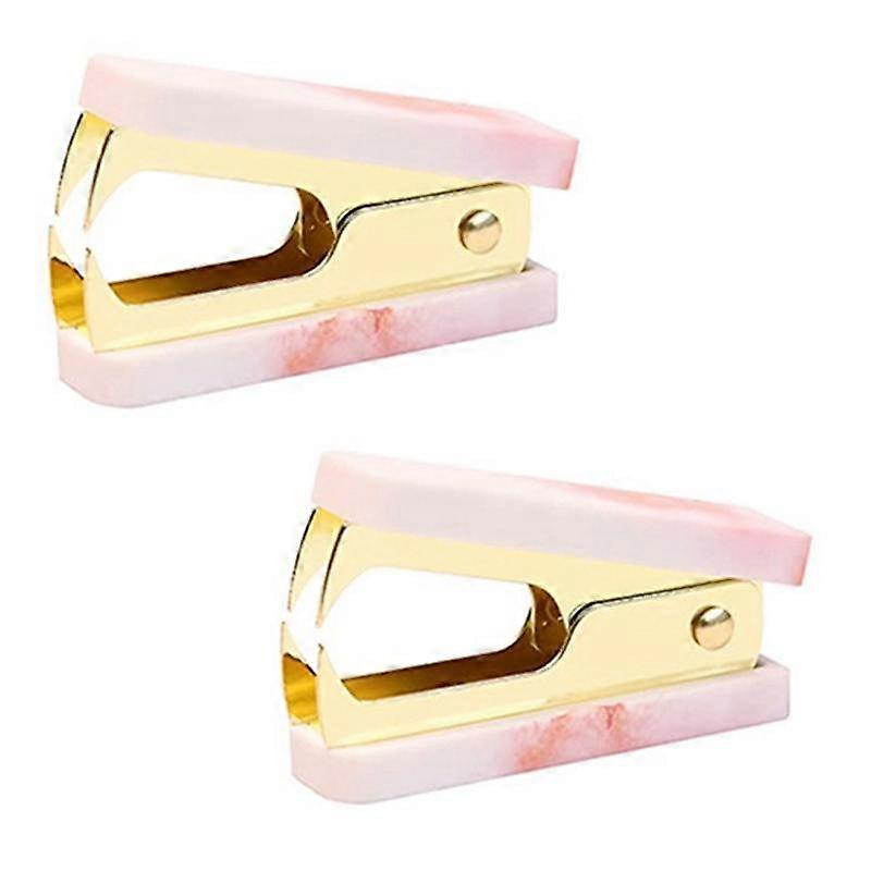 2 Pcs Staple Remover Marble Staple Remover Tool Portable Staple Puller with Lock, Office Desk Organ