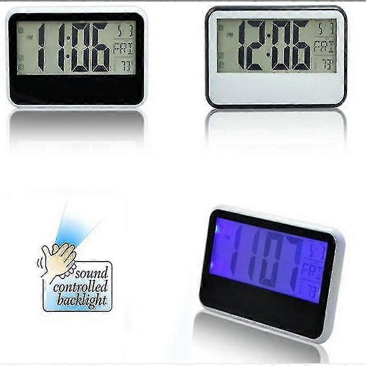 Large Silent Lcd Wall Clock With Temperature And Humidity Display, Clock With Day And Date, Digital Home Office Wall Clock (black) .1pcs