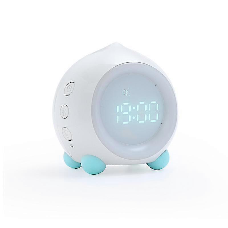 Digital Children's Alarm Clock Light Alarm Clock For Children Silent Creative Table Clock Snooze Function-white