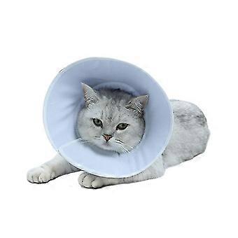 Zachte kattenherstelhalsband, verstelbare hondenkattenkegel, beschermende kegelhalsband voor honden na een operatie, voor katten en puppy's (1 stuk, blauw)