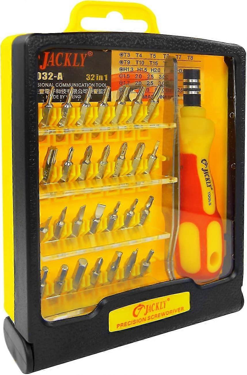 Jackly Jk6032-a Set 32-in-1 Diff. Bits + Schroevendraaier, Pincet