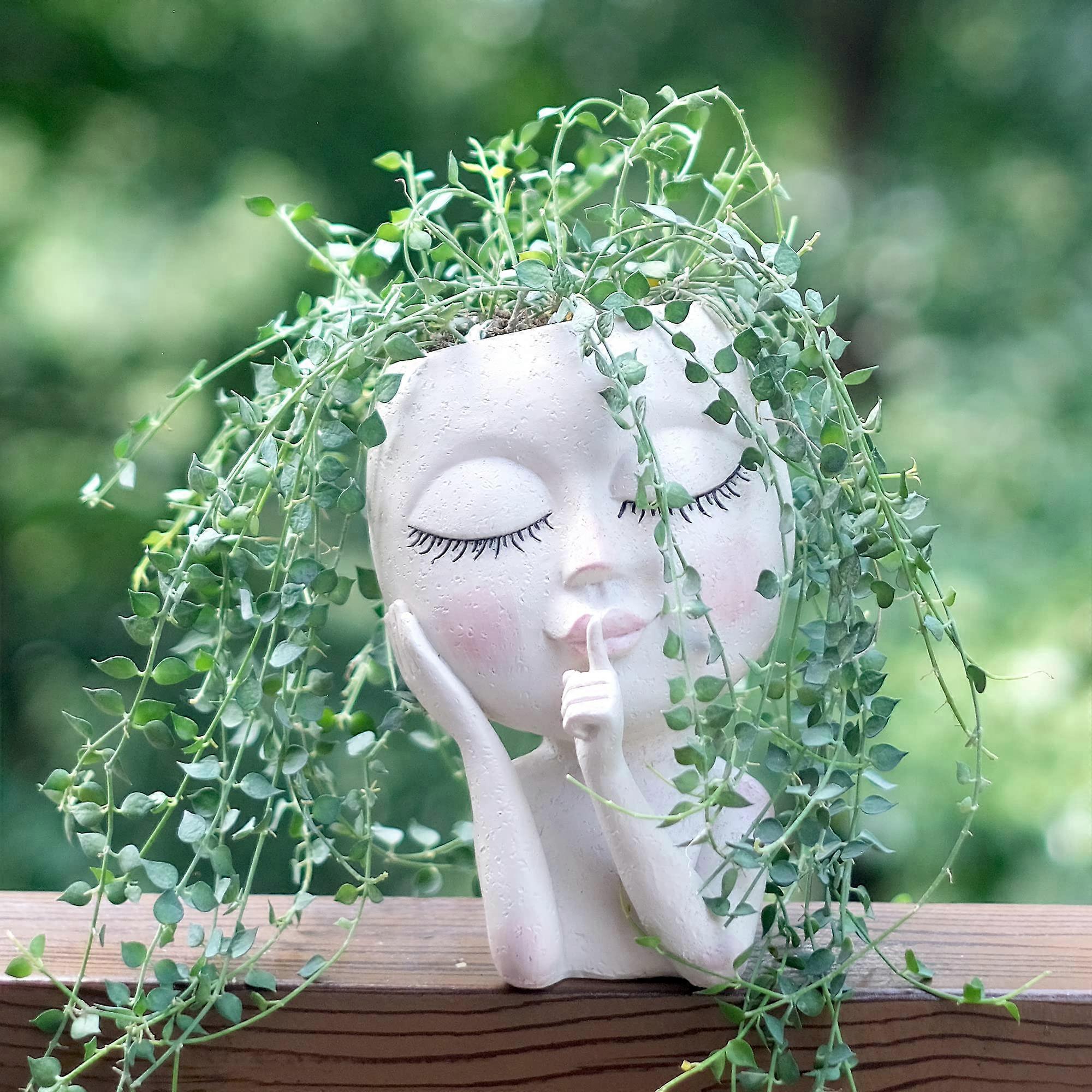 Face Planter Pots Head Planter, Succulent Planters, Face Flower Pot...