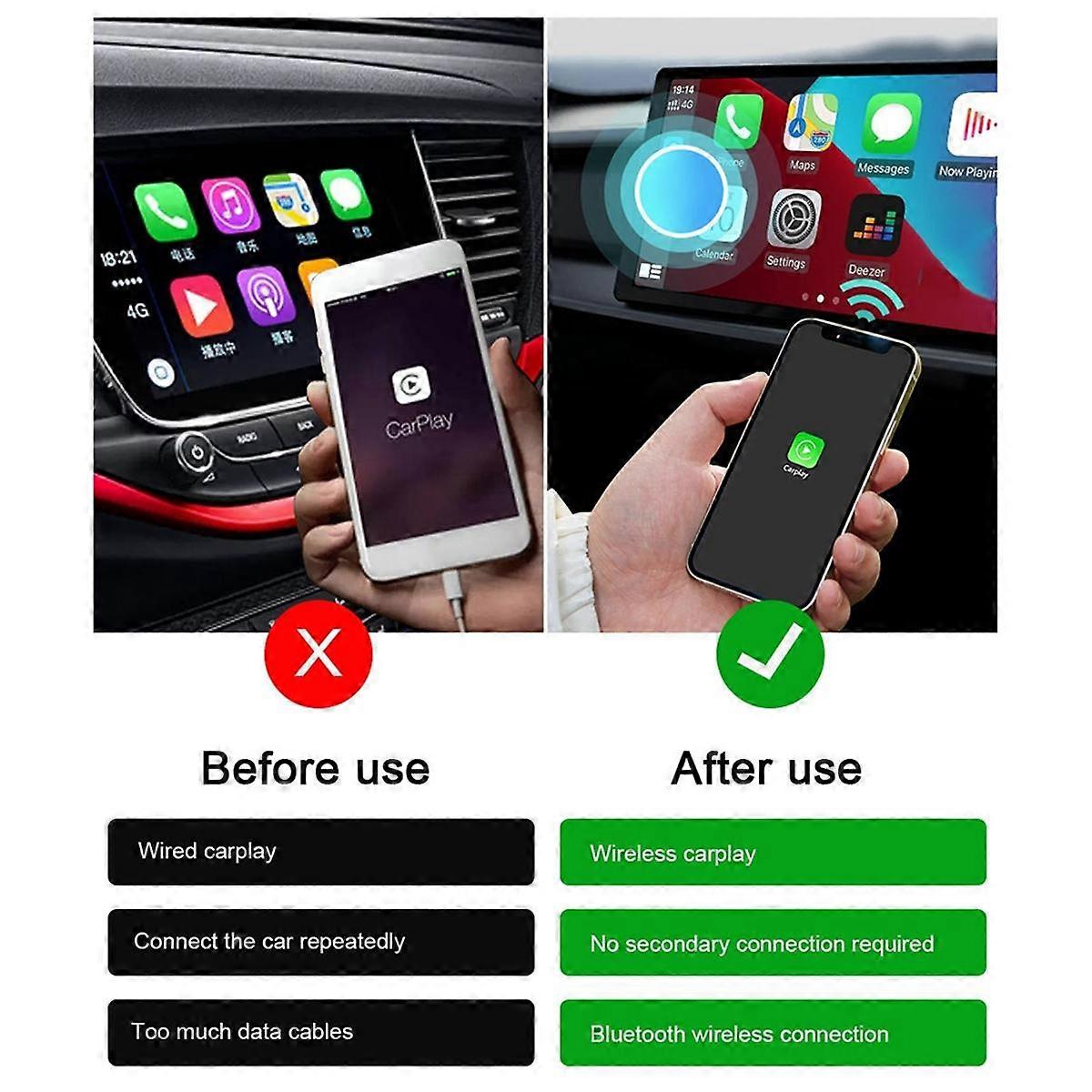 Mini 6.0 Original-Car Wired to Wireless Carplay Box Dual Channel for Android Auto Car Navigation AI