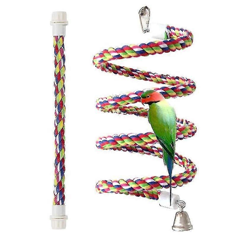 Pets Rope Bungee Bird Toy, Bird Perch(2 Pcs, Color)