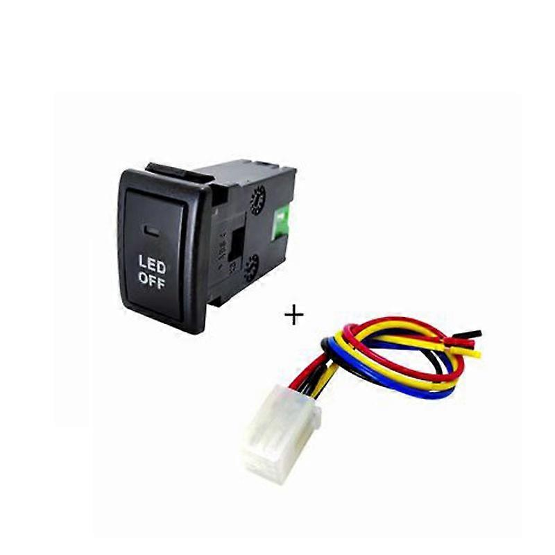 1PC Driving Recorder LED OFF Music Power Supply P-Radar Headlights Switch Button For Suzuki Jimny 07-15