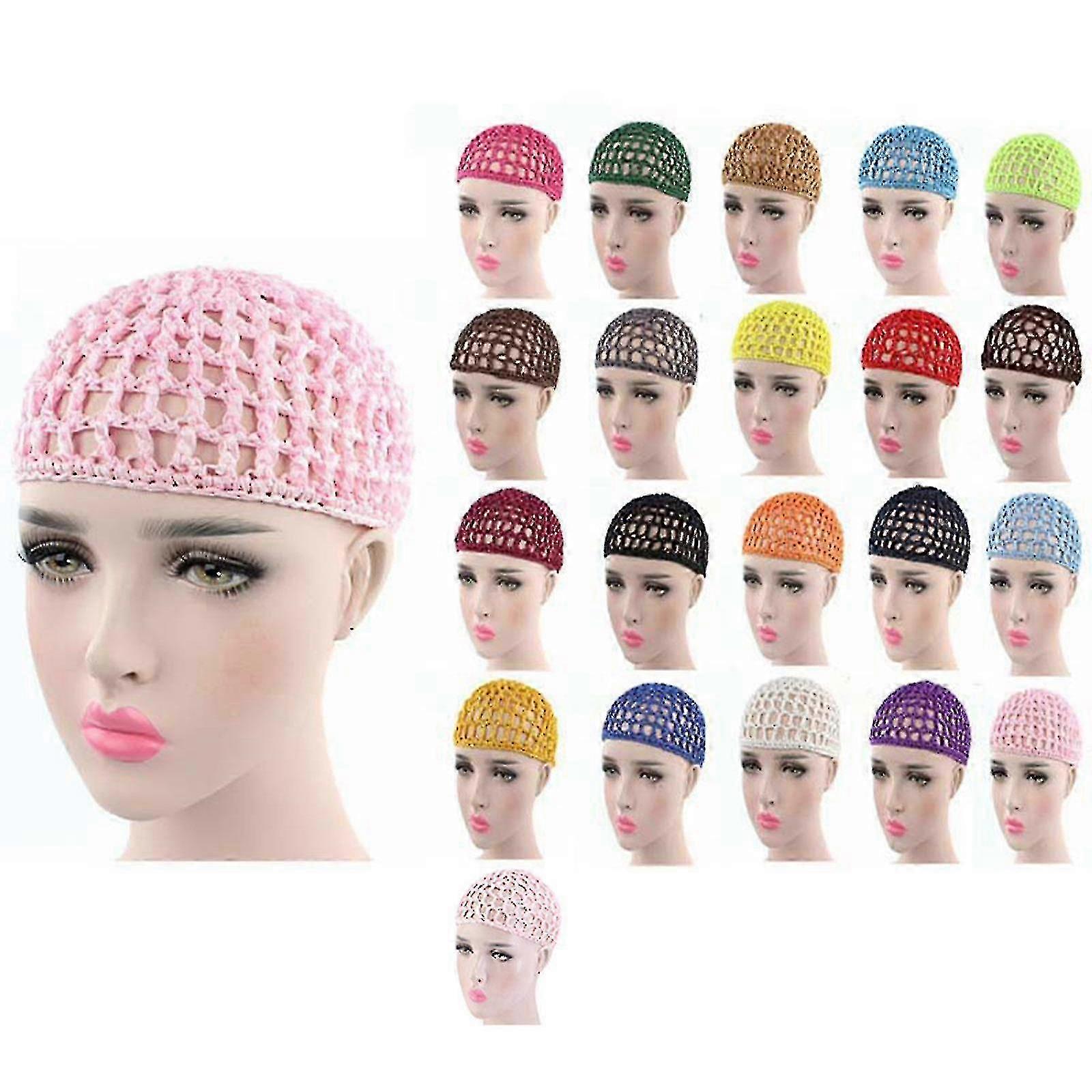 Pcs Mesh Crochet Hair Net Rayon Knit Snood Hat,thick Hairnet