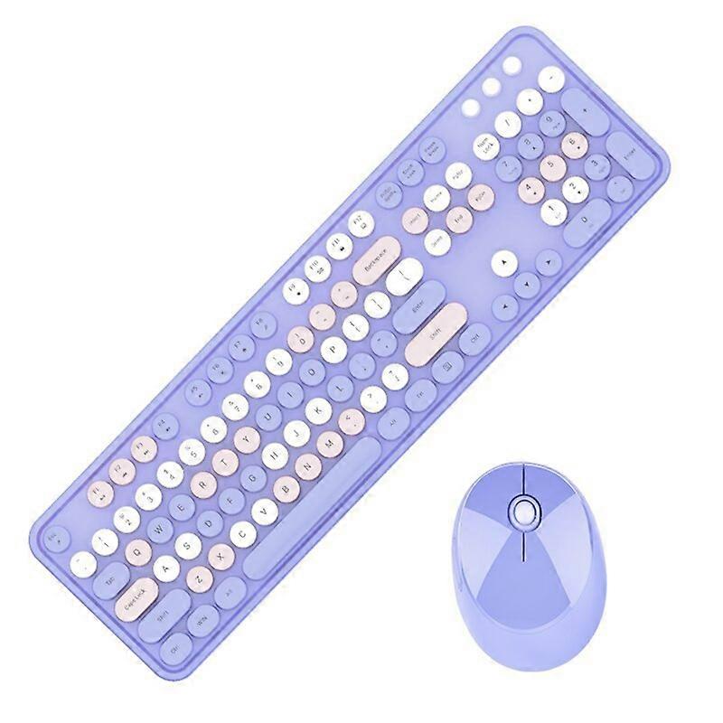 MOFIIWireless Mixed Color 104 for Key Mini Keyboard Mouse Set Circular Punk for