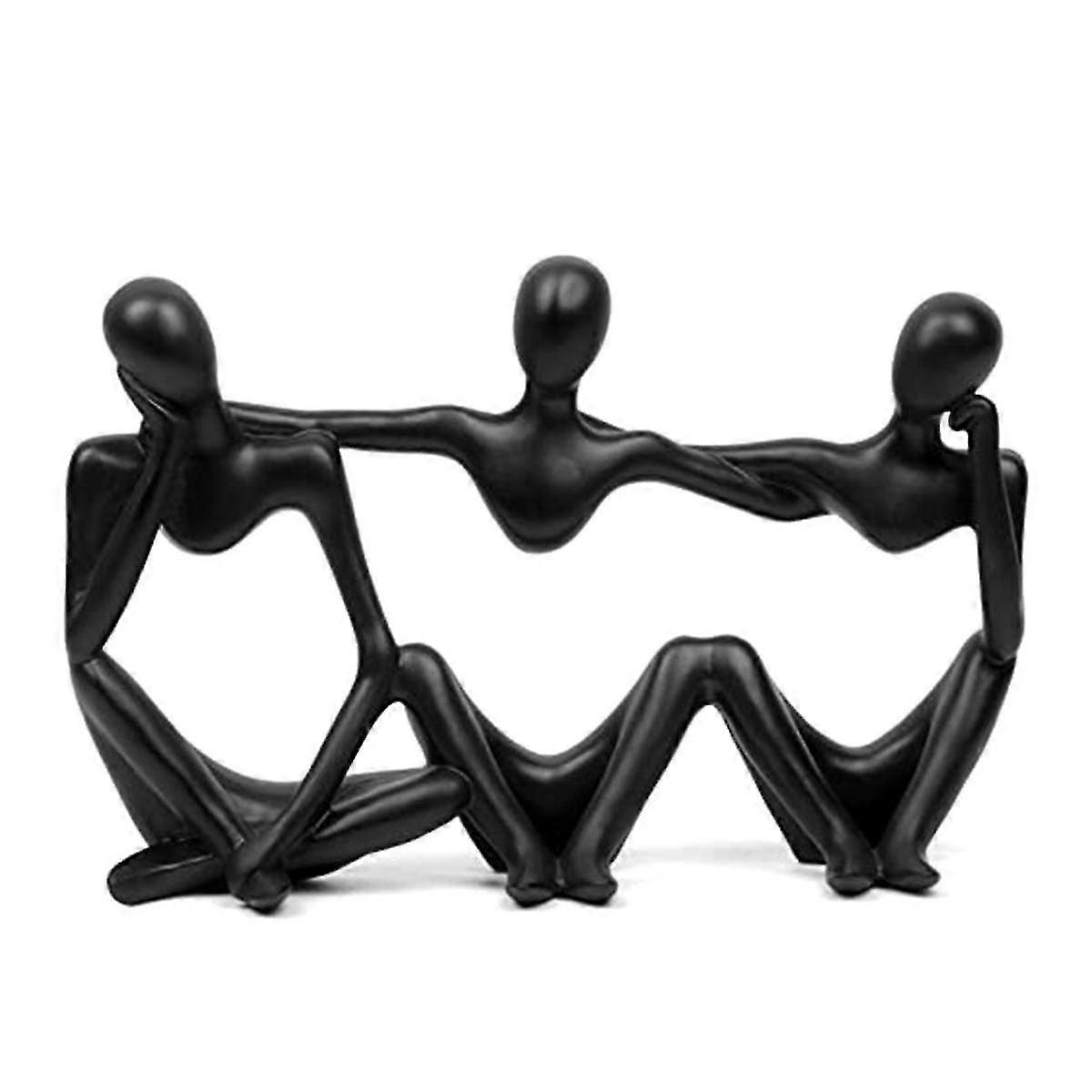 Black Decor Accents, Black Home Decor, Resin Abstract Shelf Decor, Modern Bookshelf Decorations For