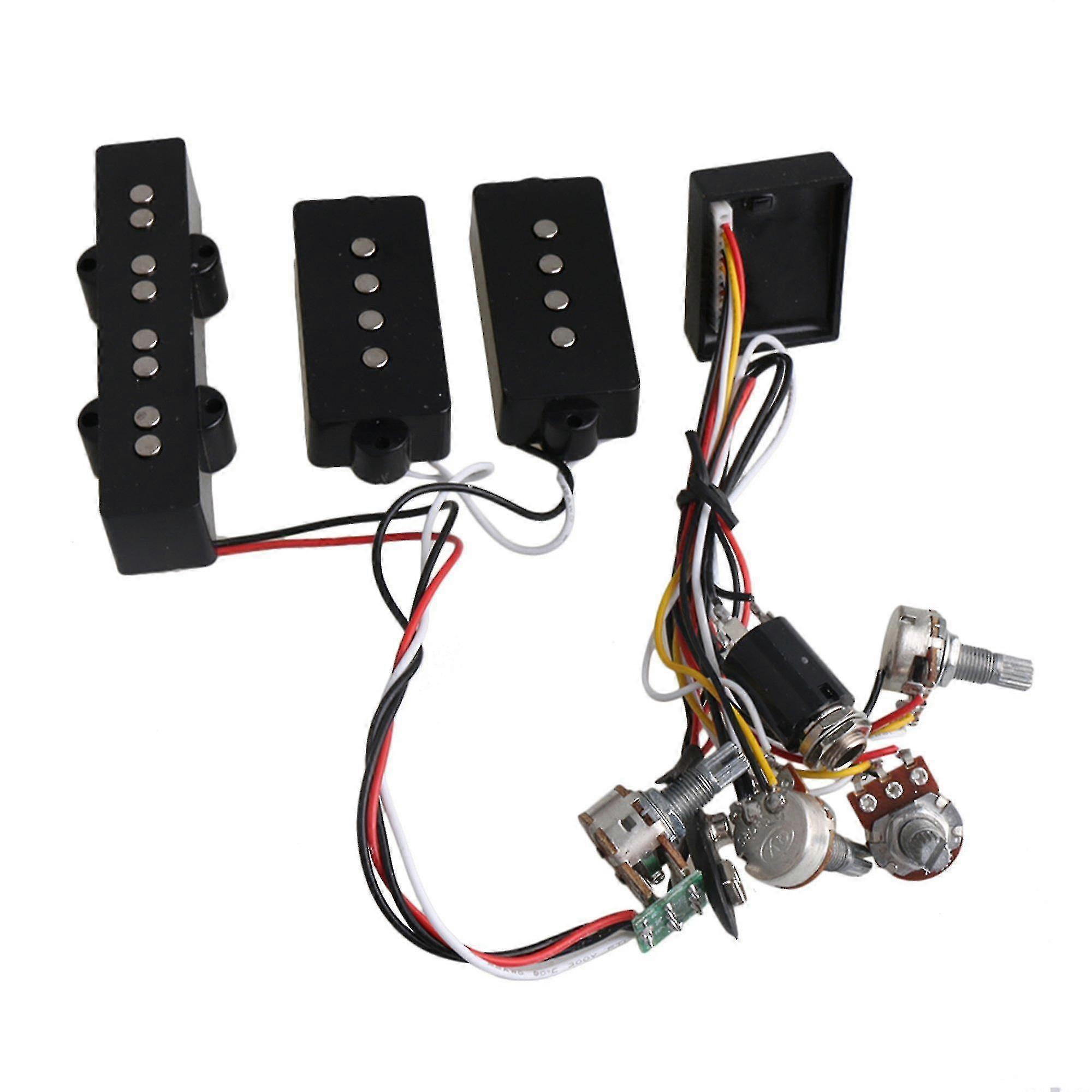 3 Band Active Bass Preamp Equalizer 4 Controls For P J Bass Pickup Set