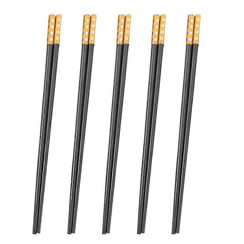 Reusable Chopsticks,Fiberglass Chopsticks Set Of 5 Pair,Chinese Chopsticks, Non-Slip, Easy To Use Five Colors