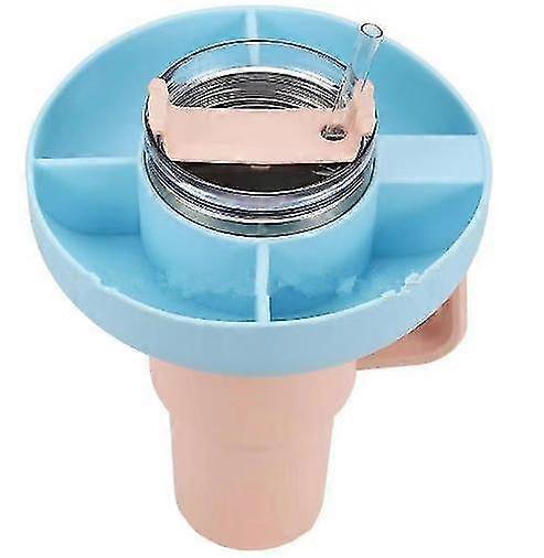Silicone Snack Bowl For Stanley Cup 40oz With Handle, Snack Tray For Stanley Tumbler 40oz, 4 Compartment Reusable Snack Ring