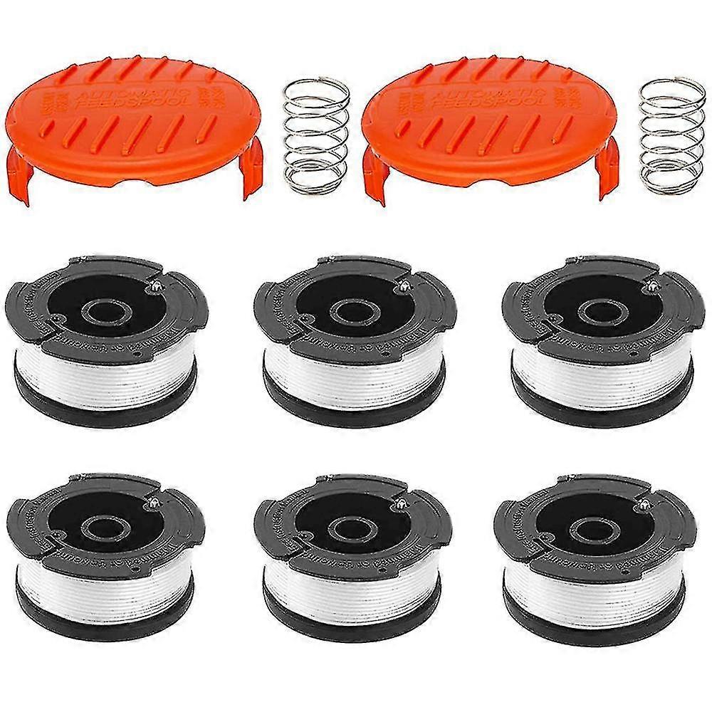 6 Pack Line Spool With 2 Covers For Replace Black Decker Grass Trimmers Replacement Spoo SY