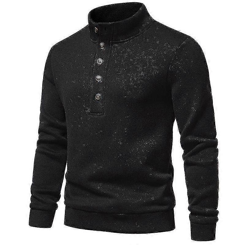 Herren Slim Fit Rollkragenpullover Casual Basic gestrickter Langarmpullover-YuJia