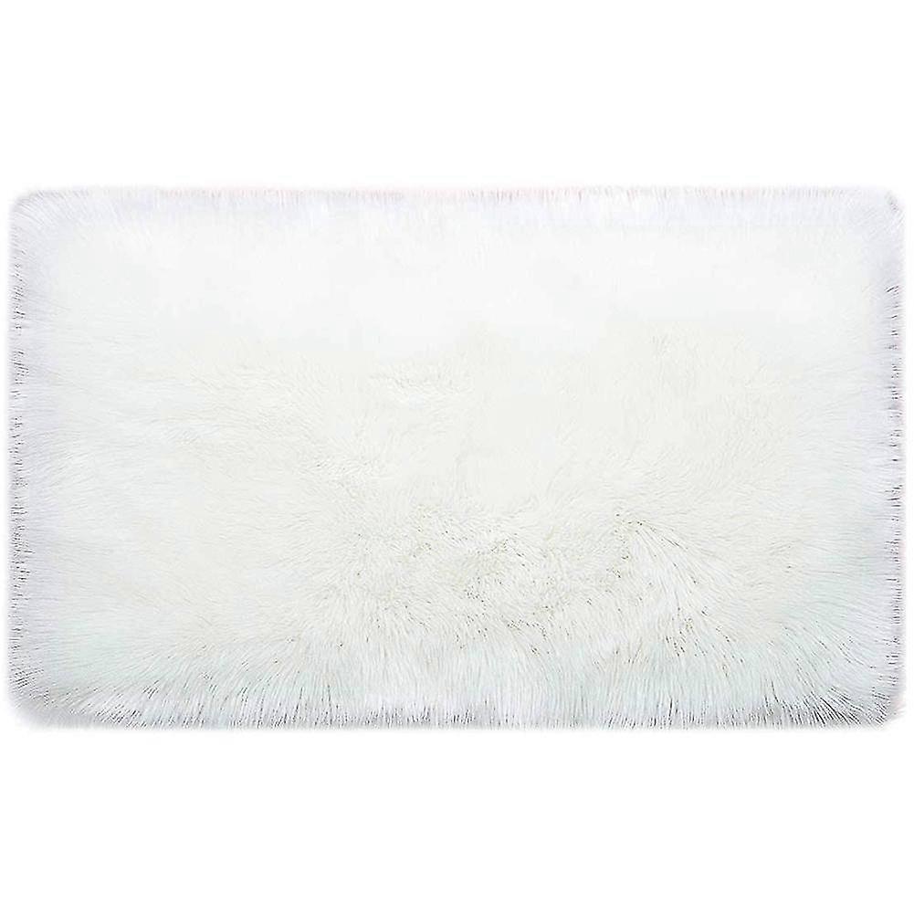 ソフトエリアラグシープスキンふわふわフェイクファーカーペットホームフロアマットラグ40x60cm