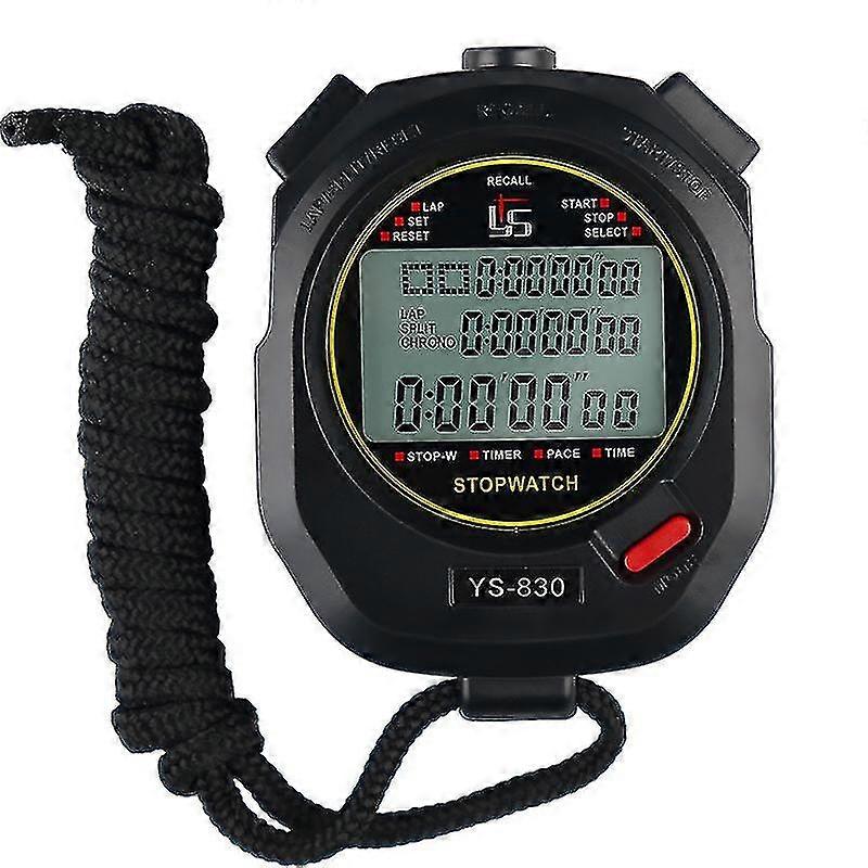 1 Pack Multi-function Electronic Digital Sport Stopwatch Timer, Large Display With Date Time And Alarm Function,suitable For Sports Coaches Fitness Co