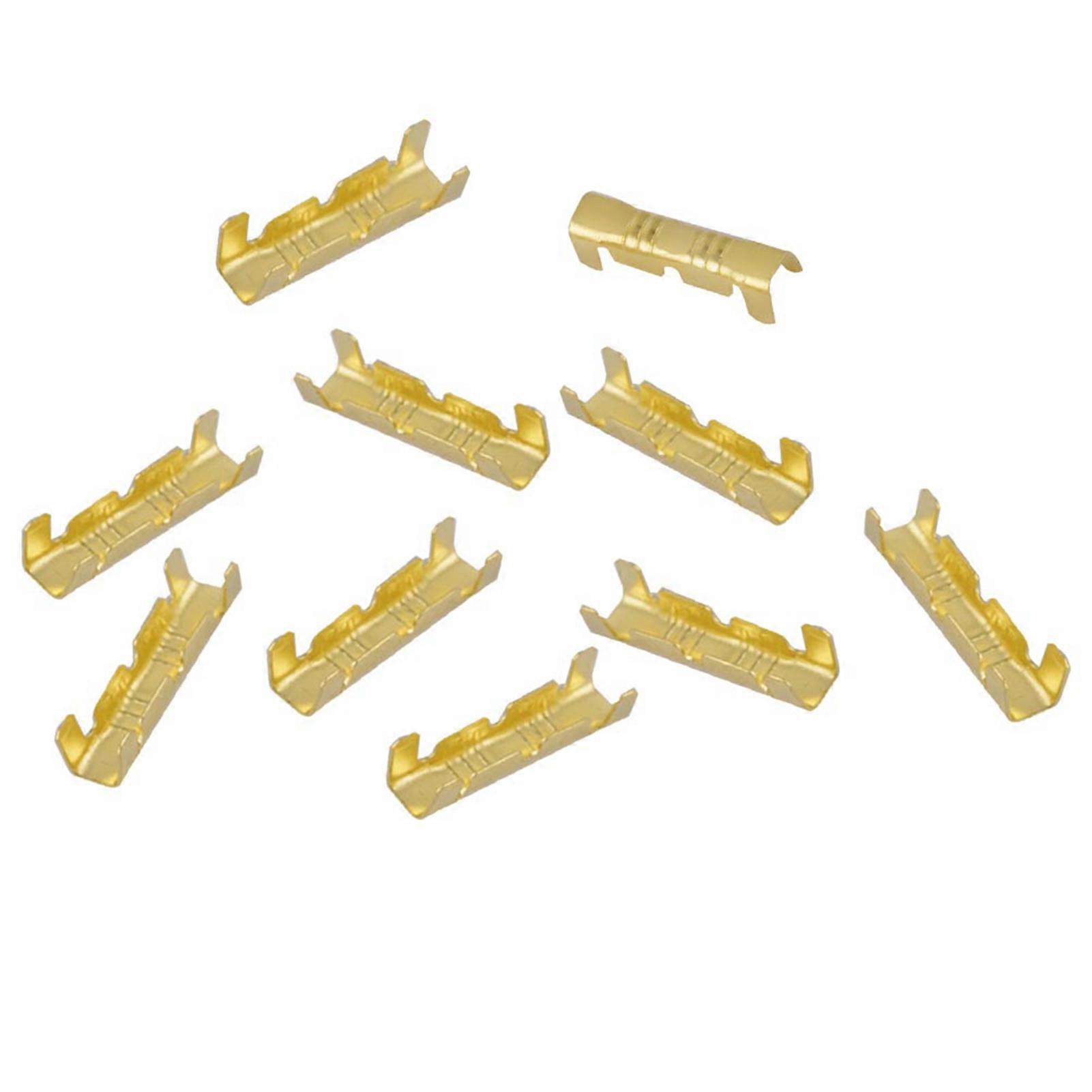 Quick Connect Wiring Terminals Brass Crimp 0.5-1.5mm Square (100pcs)