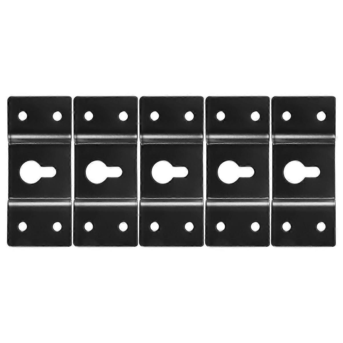 DIY Audio Sound Box Speaker Wall Mount Iron Hook Hanger Plate 5PCS