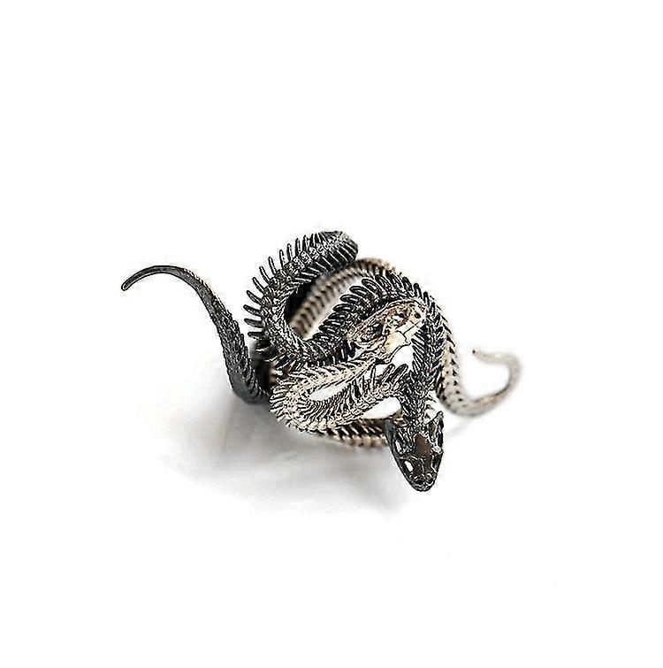 Cobra Winding Ring Two-color Snake Bone Ring Combination Set Couple Rings