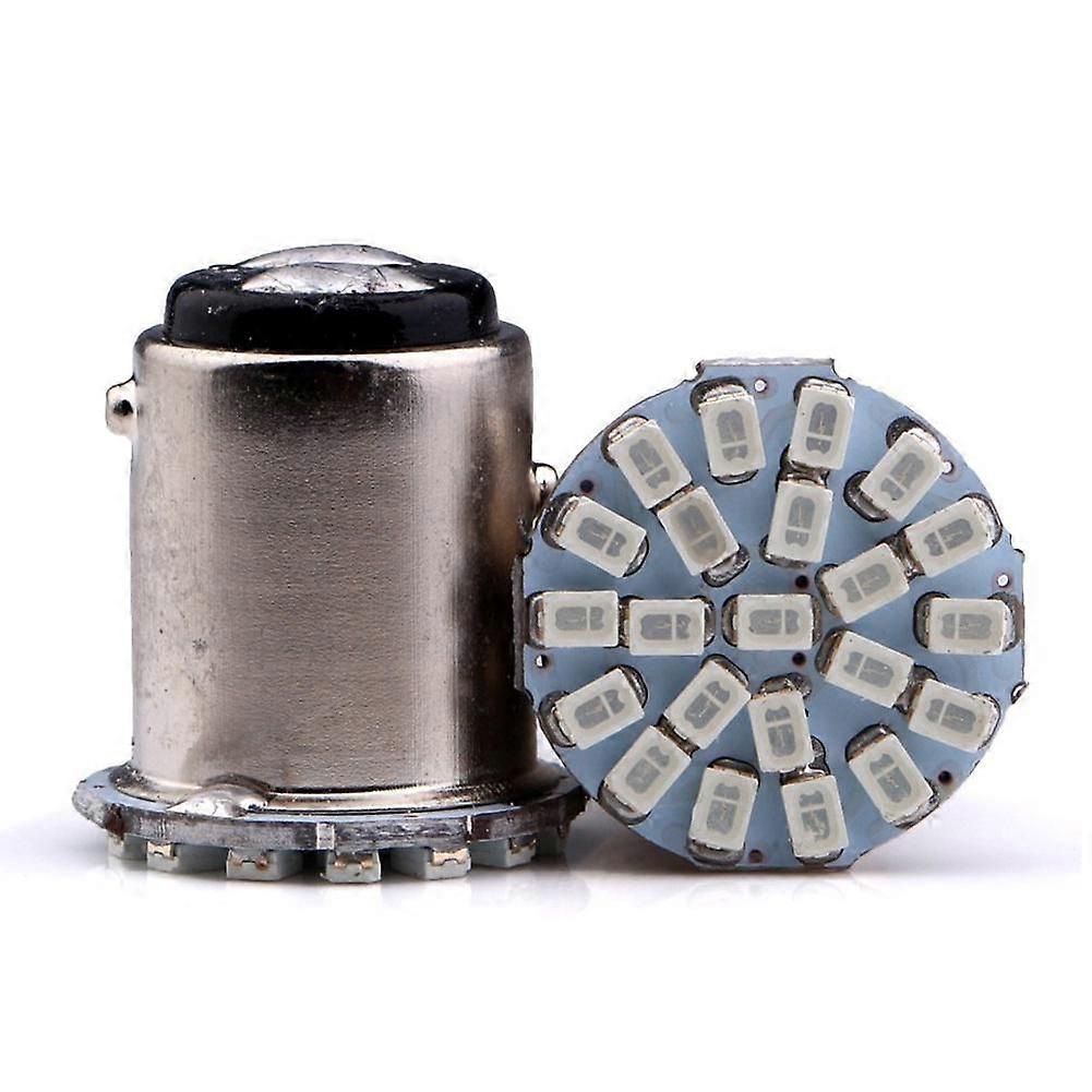 2pcs Car Red 1157 BAY15D 22SMD LED Light Bulb Tail Break Stop Turn Signal Auto