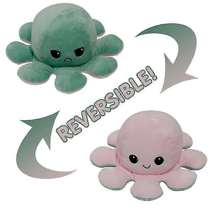 Rosa verde reversible flip pulpo peluche juguete Fruugo ES