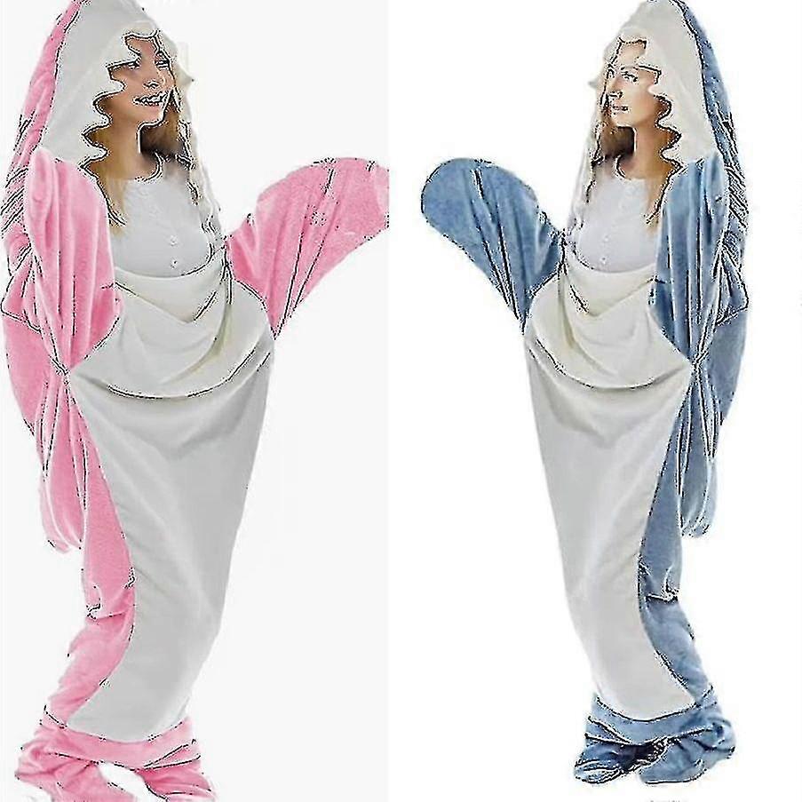 سوبر لينة القرش بطانية هوديي الكبار، بطانية القرش دافئ الفانيلا هودي-AM