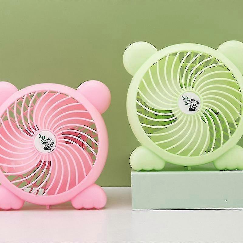 Mini Desktop Fan, Office Cartoon Usb Charging Mini Fan,green