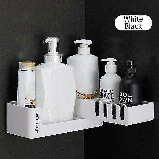 shower shelf mounted corner holders rack hook wall bathroom