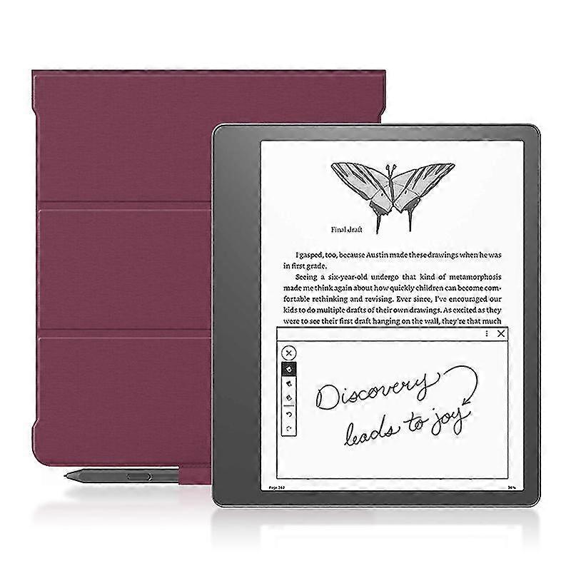 Capa de Couro PU para Amazon Kindle com Slot para Caneta TPU - Capa Protetora para E-reader