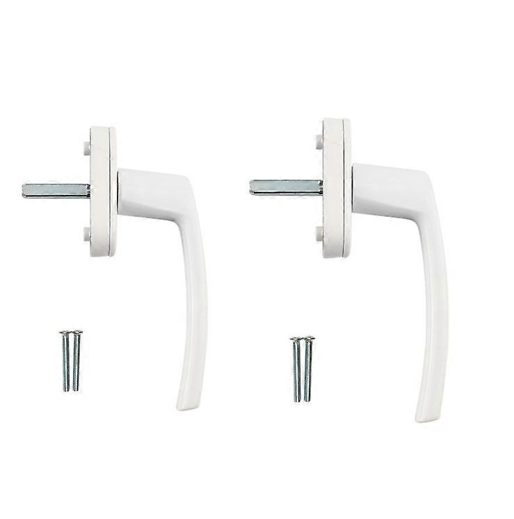 pair of white window handles