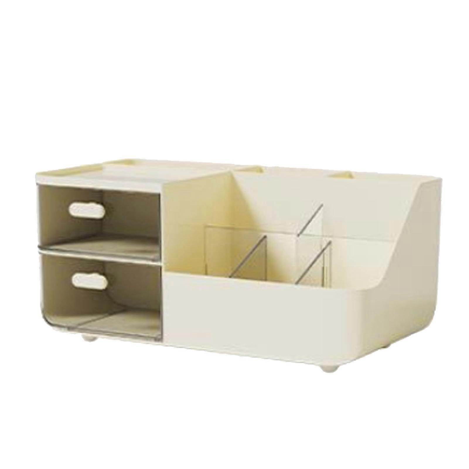 Makeup Organizer Multifunctional Skincare Cosmetic Storage with 2 Drawers for Vanity Desktop Cream