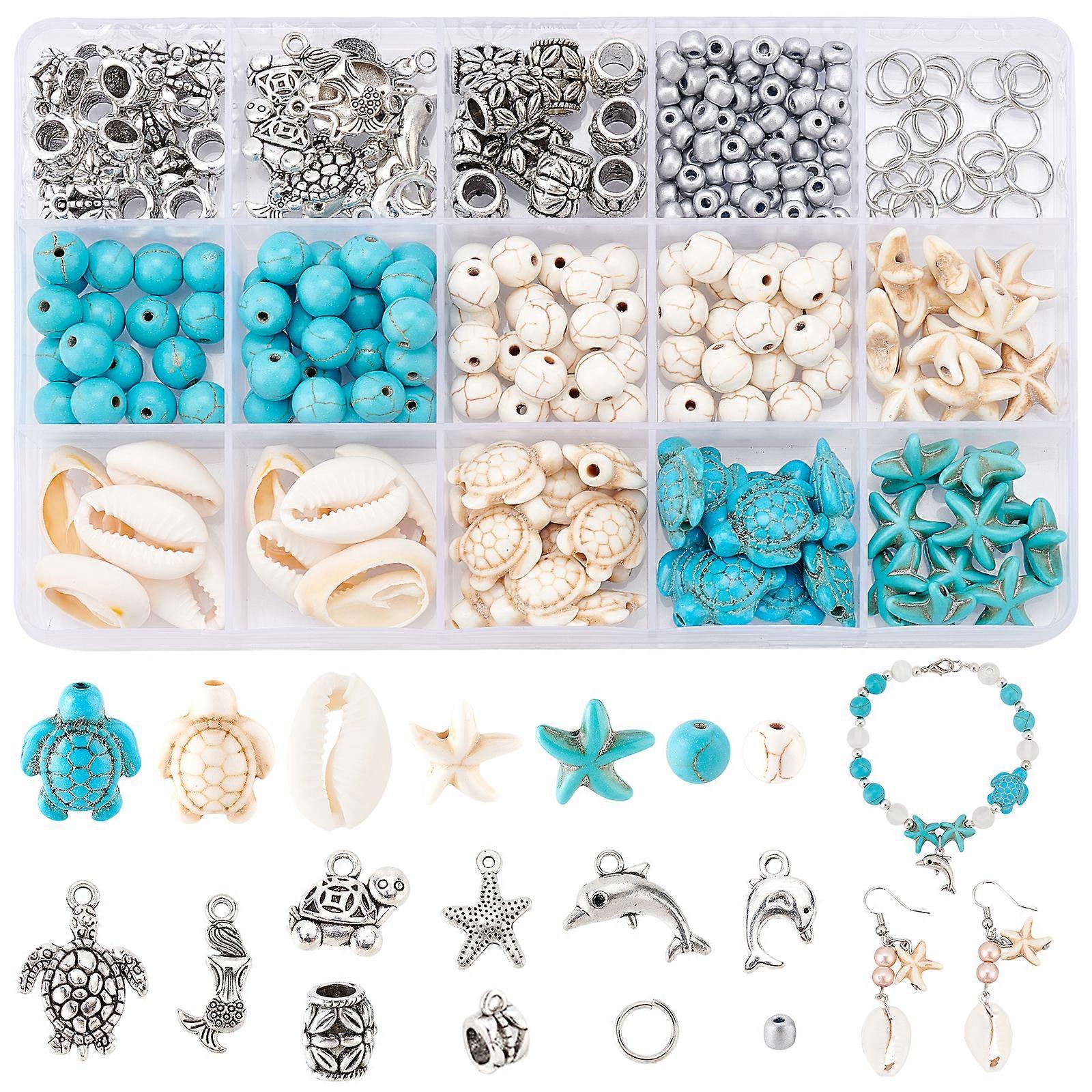 292pcs Ocean Theme Turquoise Beads