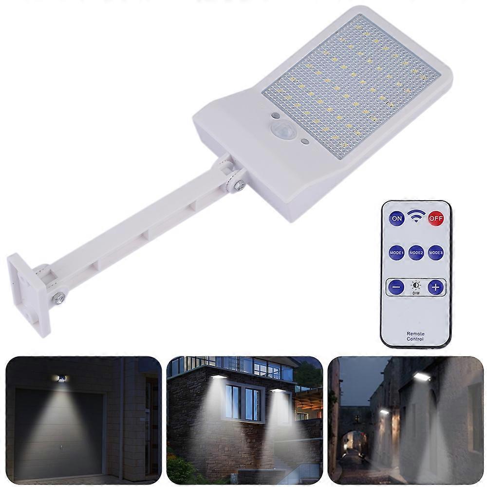 6W 800LM 48 LEDs Solar Remote Control Flat Lamp