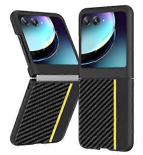 Carbon Fiber Pattern Case For Motorola Moto Razr Plus 2023, Ultra Slim Protector Cover For Motorola Moto Razr+