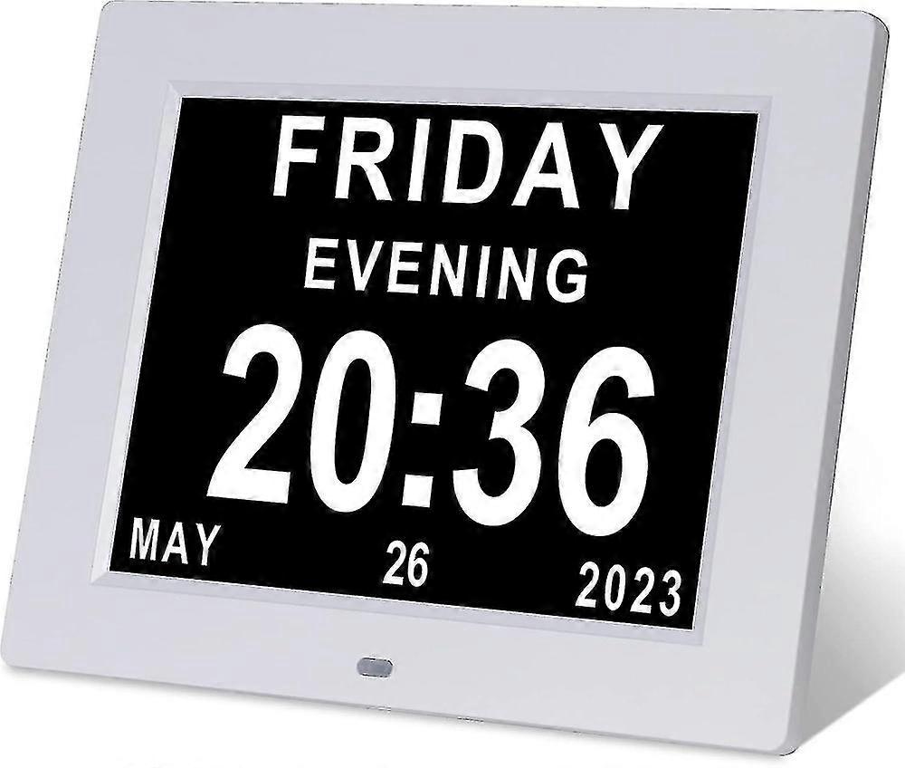 7-Inch Digital Clock with Day and Date - Dementia and Alzheimer's Clock, Large Digital Calendar, Medication Reminder Senior Care Essential