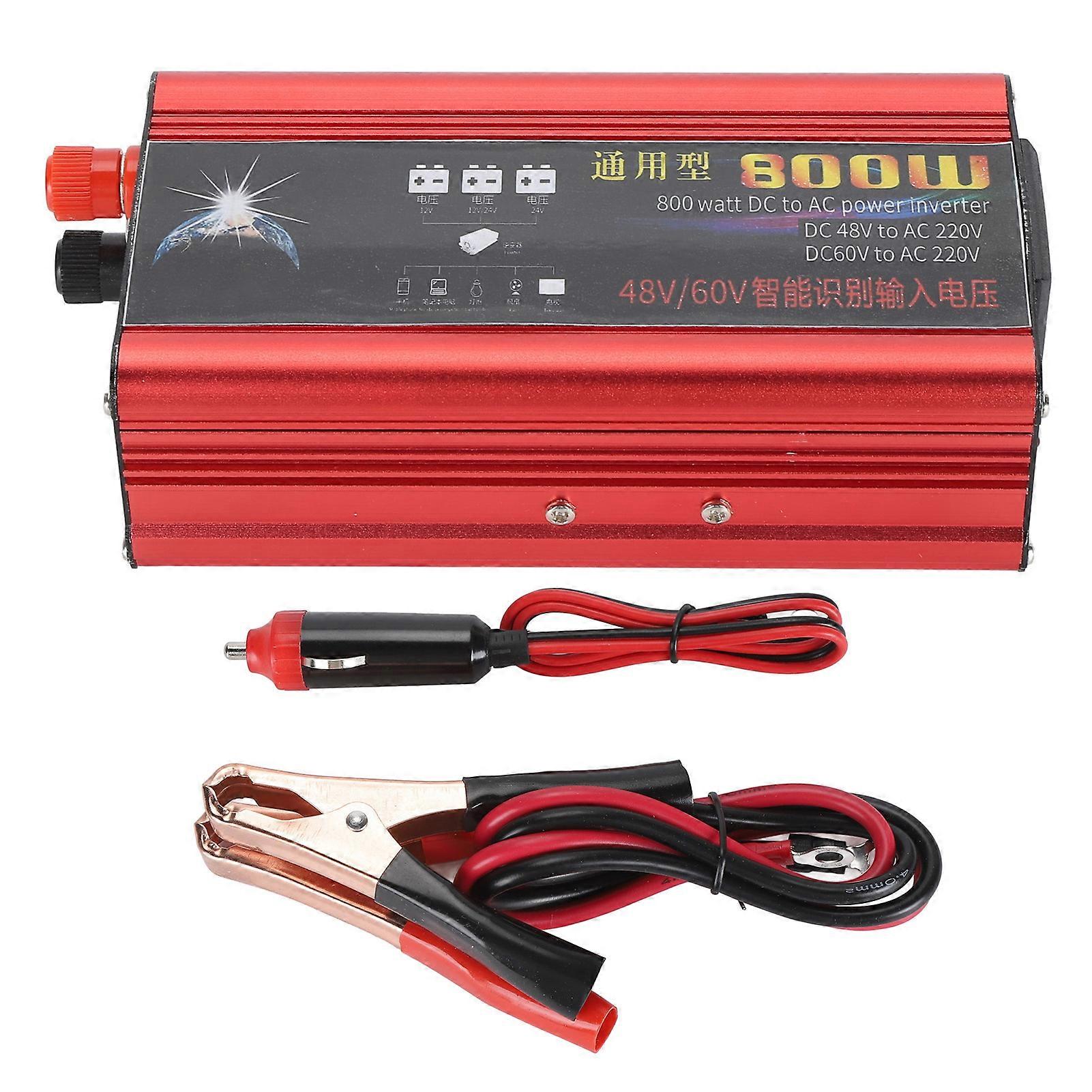 800W Solar Car Power Inverter DC48V 60V To AC220V Power Inverter for Phone Tablet Camera