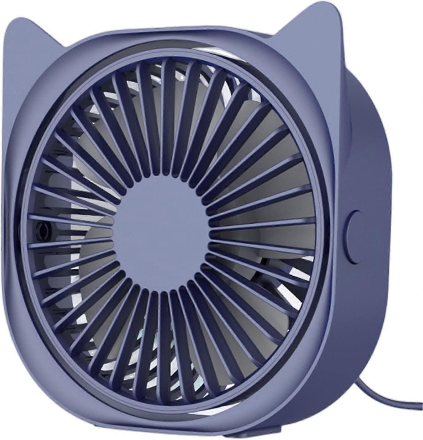 Personal Desk Fans Small Quiet,  3 Wind Speeds,Little Portable Table Fans Fast Cooling for Office Work Desktop Dorm (Blue)