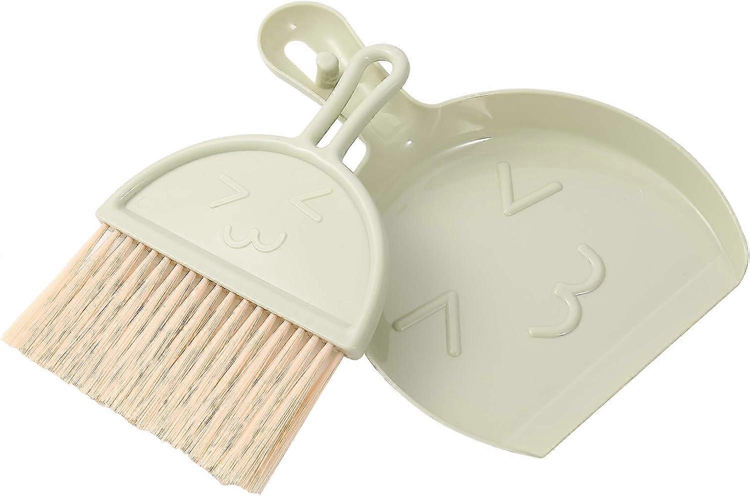 Mini Dustpan and Brush Set, Small Broom and Dustpan Cleaning Set for Office Home Table Car Cleaning (Blue)