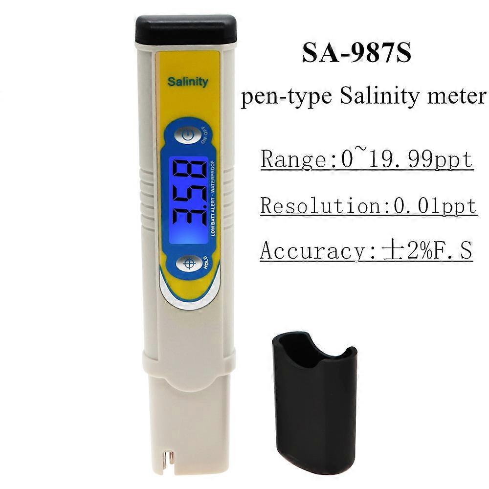 SA-987S pen-type Salinity meter Tester Salinometer for waterproof Salt Water Pool & Fish Pond Testing 0-19.99 ppt 40% Off